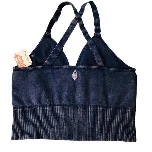 Free People - Good Karma Cropped Top in Deep Navy M/L - Picture 12 of 16